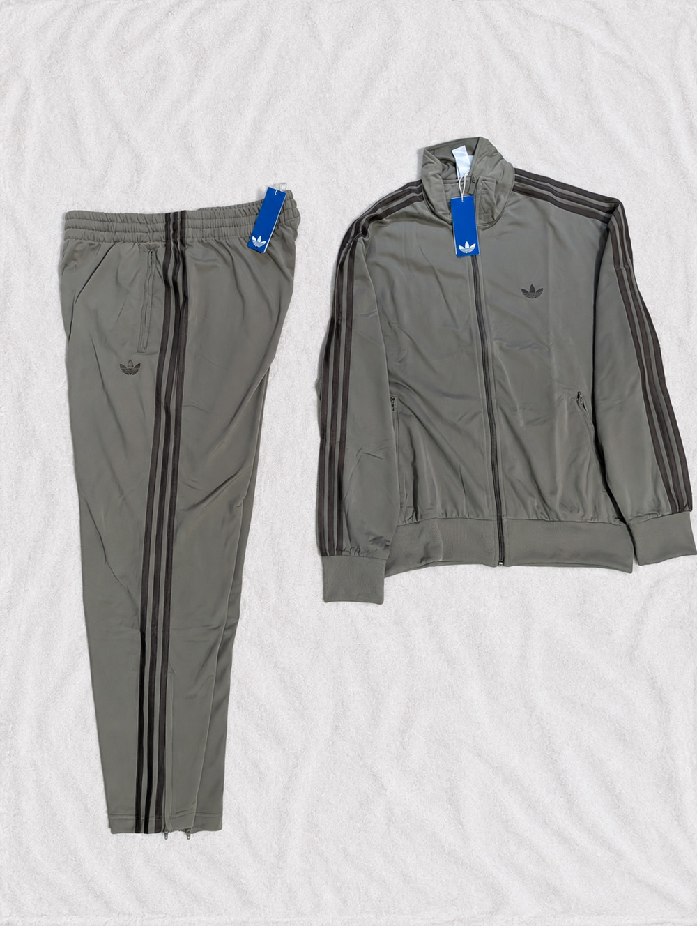Adidas Originals Classic Firebird Tracksuit Silver Pebble Size 2XL